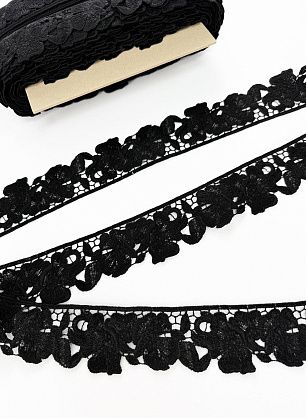 Кружево макраме ш-5см черное - в интернет-магазине тканей Тессутидея арт. 01-8071