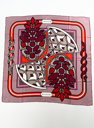 Шелк купон-платок 90*90см фиолетовый - итальянские ткани Тессутидея.