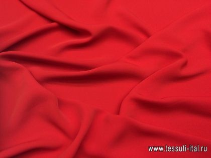 Плательная кади (о) красная - итальянские ткани Тессутидея арт. 03-4740