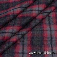 Костюмная (н) серо-красная клетка - итальянские ткани Тессутидея арт. 05-4198