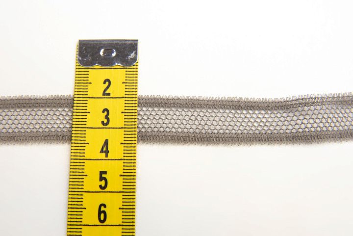 Тесьма нейлоновая (о) серая ш-1,5см - итальянские ткани Тессутидея арт. F-4537