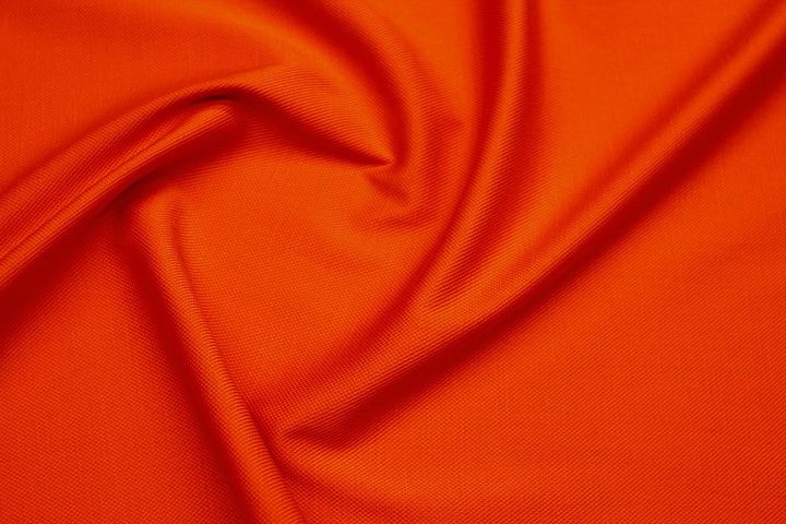 Хлопок пике стрейч (о) ярко-оранжевый - итальянские ткани Тессутидея арт. 01-7637
