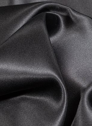 Шелк атлас (о) черный - в интернет-магазине тканей Тессутидея арт. 10-4115