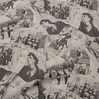 Шелк атлас стрейч (н) черно-белые фото - итальянские ткани Тессутидея арт. 10-3329