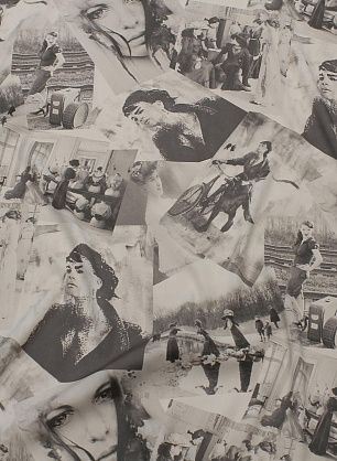 Шелк атлас стрейч (н) черно-белые фото - в интернет-магазине тканей Тессутидея арт. 10-3329