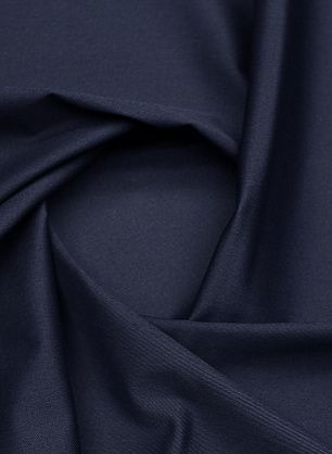 Хлопок стрейч для тренча с водоотталкивающим покрытием 330 г/м (о) темно-синий - в интернет-магазине тканей Тессутидея арт. 01-7764