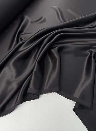 Шелк атлас (о) черный - в интернет-магазине тканей Тессутидея арт. 10-4680