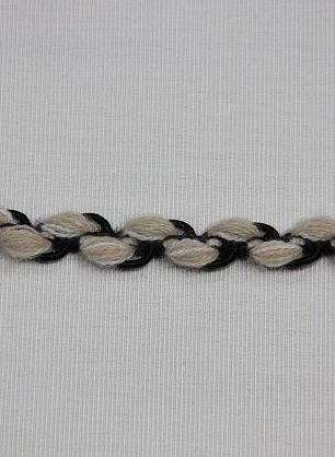 Тесьма (н) черно-бежевая ш-1см - в интернет-магазине тканей Тессутидея арт. 03-3554