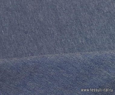 Трикотаж (о) сине-серый меланж - итальянские ткани Тессутидея арт. 12-1044