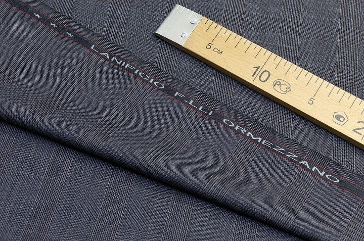 Костюмная клетка Super 150 (н) серо-коричневая Kiton - итальянские ткани Тессутидея арт. 05-3171