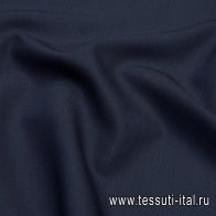 Плательная вискоза дабл стрейч (о) темно-синяя - итальянские ткани Тессутидея арт. 04-1363