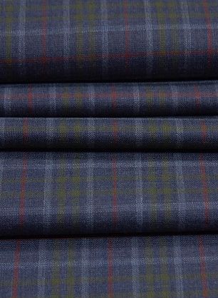 Костюмная (н) сине-красно-зеленая клетка - в интернет-магазине тканей Тессутидея арт. 05-4006