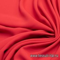 Плательная кади стрейч (о) красно-оранжевая  - итальянские ткани Тессутидея арт. 04-1243