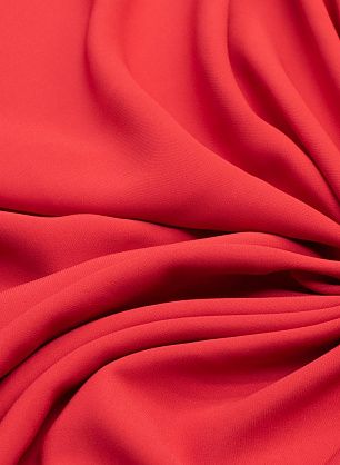 Плательная кади стрейч (о) красно-оранжевая  - в интернет-магазине тканей Тессутидея арт. 04-1243