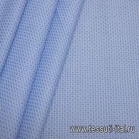 Сорочечная (н) бело-голубая стилизованная клетка  - итальянские ткани Тессутидея арт. 01-6244