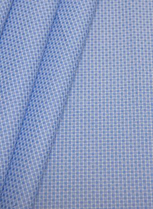 Сорочечная (н) бело-голубая стилизованная клетка  - в интернет-магазине тканей Тессутидея арт. 01-6244