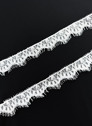 Кружево (о) белое ш-4,5см - итальянские ткани Тессутидея.