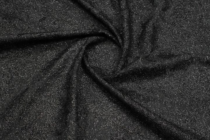 Костюмная твид с люрексом (н) темно-серая - итальянские ткани Тессутидея арт. 05-4897