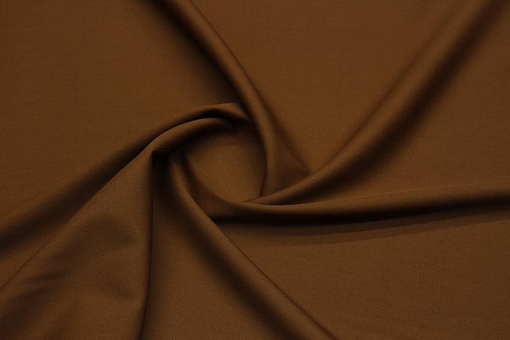 Костюмная шерсть стрейч 390 г/м (о) коричневая - итальянские ткани Тессутидея арт. 05-4800