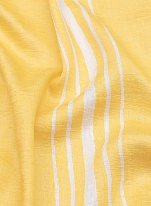 Лен купон (2,15м) (н) белая полоска на желтом - в интернет-магазине тканей Тессутидея арт. 16-0787