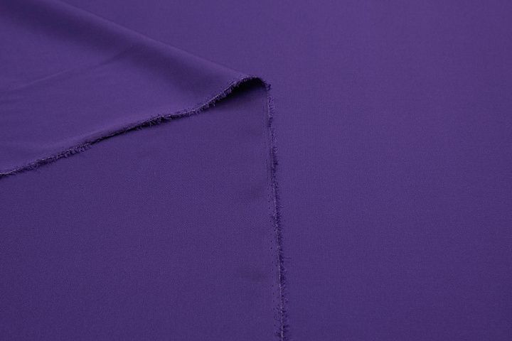 Шелк твил стрейч (о) темно-сиреневый - итальянские ткани Тессутидея арт. 10-1070