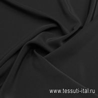 Крепдешин (о) черный - итальянские ткани Тессутидея арт. 10-3616