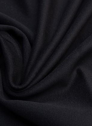 Пальтовая велюр продублированная (о) черная - в интернет-магазине тканей Тессутидея арт. 09-1726