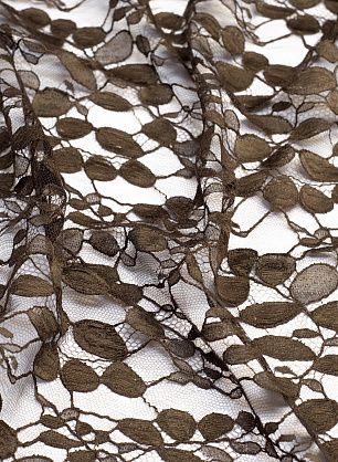 Кружевное полотно с люрексом (о) коричнево-золотое - в интернет-магазине тканей Тессутидея арт. 03-6128