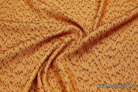Шанель с люрексом  (н) желто-бронзово-оранжевая - итальянские ткани Тессутидея арт. 03-7030