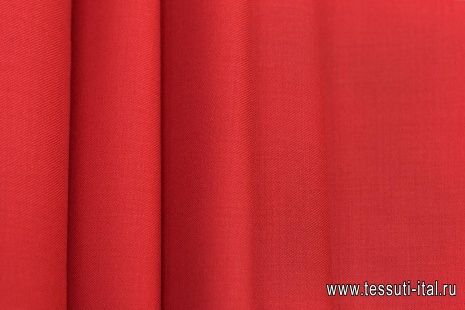 Костюмная стрейч (о) красная - итальянские ткани Тессутидея арт. 05-3892