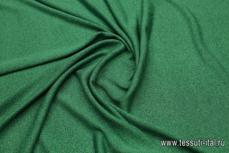 Трикотаж хлопок с люрексом (о) зеленый - итальянские ткани Тессутидея арт. 13-1587