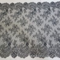 Кружевное полотно (о) черное Solstiss - итальянские ткани Тессутидея арт. 03-6634