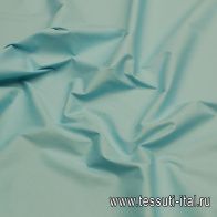 Сорочечная поплин стрейч (о) бирюзовая - итальянские ткани Тессутидея арт. 01-7183
