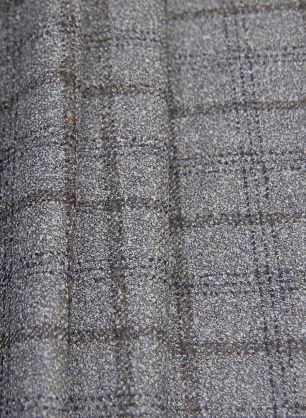 Костюмная твид (н) серо-коричневая клетка - в интернет-магазине тканей Тессутидея арт. 05-3997