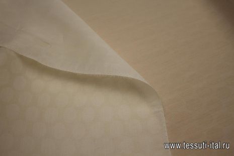 Органза фактурная (о) стилизованный горох айвори - итальянские ткани Тессутидея арт. 10-3112