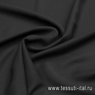 Плательная кади вискоза стрейч (о) черная - итальянские ткани Тессутидея арт. 04-1644