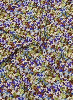Шелк кади (н) цветочно-акварельный рисунок - в интернет-магазине тканей Тессутидея арт. 10-3724