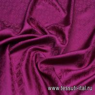 Подкладочная жаккардовая (о) темная фуксия - итальянские ткани Тессутидея арт. 08-1363