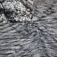Трикотаж букле (н) серо-черный - итальянские ткани Тессутидея арт. 13-0850