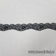 Кружево (о) черное ш-3,5см Solstiss - итальянские ткани Тессутидея арт. 03-6537