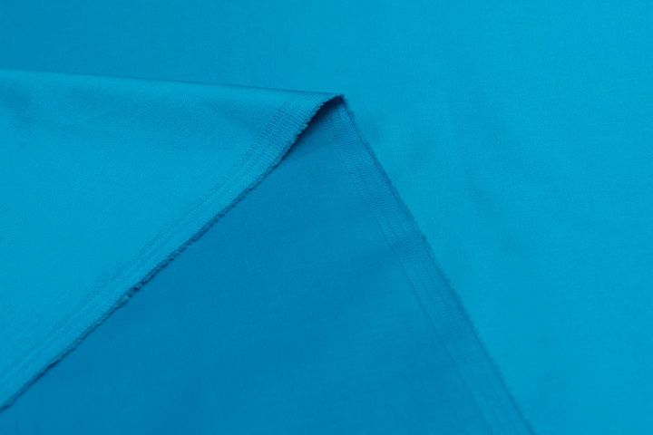 Хлопок сатин стрейч (о) ярко-голубой - итальянские ткани Тессутидея арт. 01-5780