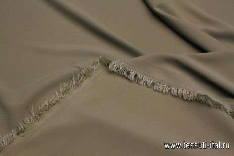 Плательная стрейч (о) светло-коричнево-серая - итальянские ткани Тессутидея арт. 03-7067