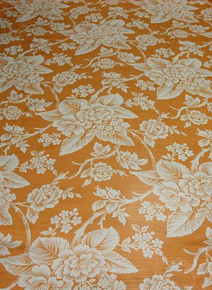 Шифон (н) белый цветочный орнамент на оранжевом Valentino - в интернет-магазине тканей Тессутидея арт. 02-5712