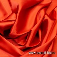Шелк атлас (о) темно-оранжевый - итальянские ткани Тессутидея арт. 02-8536