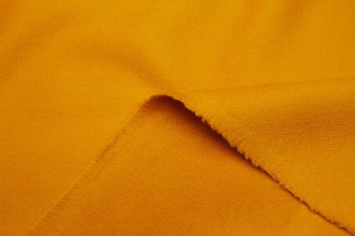 Пальтовая двухслойная 585 г/м (о) желто-оранжевая - итальянские ткани Тессутидея арт. 09-2099