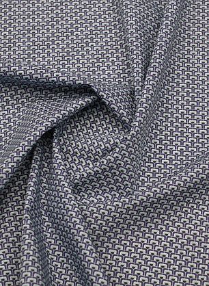 Сорочечная (н) сине-голубой геометрический рисунок - в интернет-магазине тканей Тессутидея арт. 01-7661