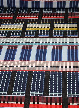 Крепдешин (н) разноцветная стилизованная клетка - в интернет-магазине тканей Тессутидея арт. 02-5958