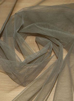 Плательная сетка фатин (о) светло-коричневая ш-150см - в интернет-магазине тканей Тессутидея арт. 03-3057