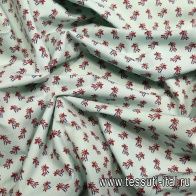 Сорочечная (н) пальмы на светло-бирюзовом - итальянские ткани Тессутидея арт. 01-3549
