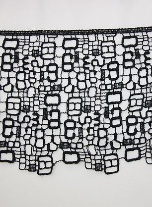 Кружево (о) черное ш-19см - в интернет-магазине тканей Тессутидея арт. 03-2779